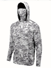 Men's Casual Sports Hoodie With Mask For Fitness Outdoor