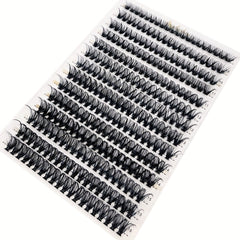 280pcs Clusters Eyelashes 0.07mm D Curl Mixed Length Faux Mink Eyelash Extension