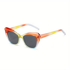 Cat Eye Sunglasses Gradient Lens Block Glasses UV400