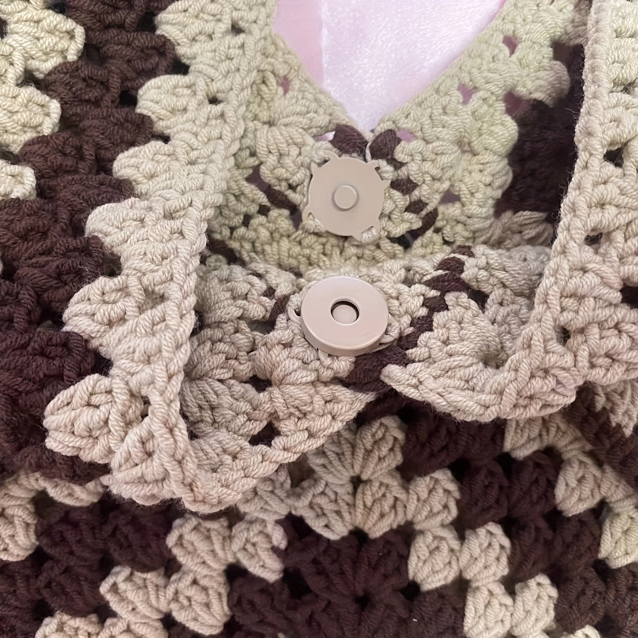 Woolen Crochet Bento Bag Crossbody Large Capacity Shoulder Bag