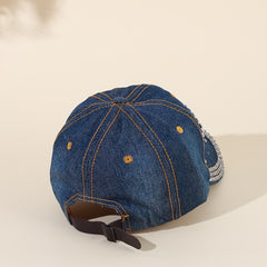 Rhinestone Baseball Cap with Eye Patch
