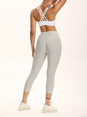 High Waist Honeycomb Yoga Pants - Fitness Leggings