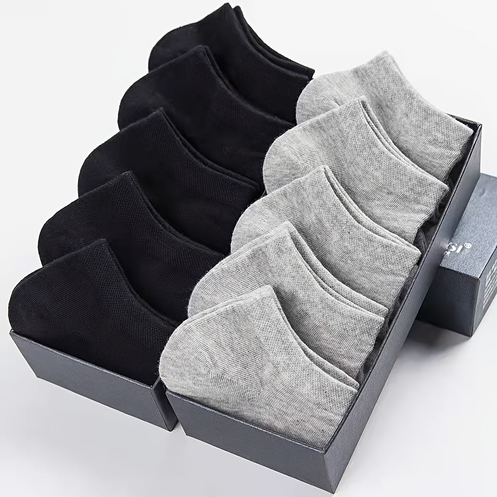 10pairs Men's Soft Breathable Ankle Socks