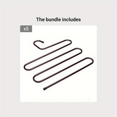 1pc Stainless Steel Pants Rack Telescopic Anti-slip S-shaped Clip