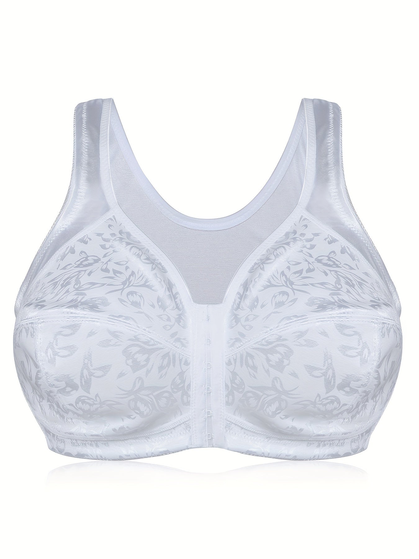 Front Closure Full Coverage Jacquard Bra