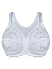 Front Closure Full Coverage Jacquard Bra