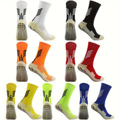 4pairs Breathable Non Slip Soccer Socks Crew Socks