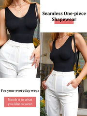 Slimming Tank Bodysuit Tummy Control V Neck Sleeveless Body Shaper