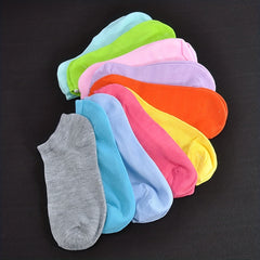 15 Pairs Candy Low Cut Ankle Socks Women's Stockings & Hosiery
