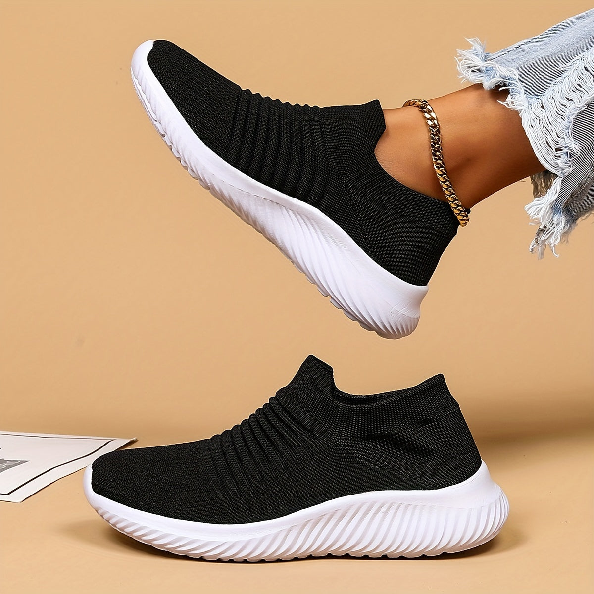 Women's Slip On Sporty Running Shoes Anti-slip Outdoor Sneakers