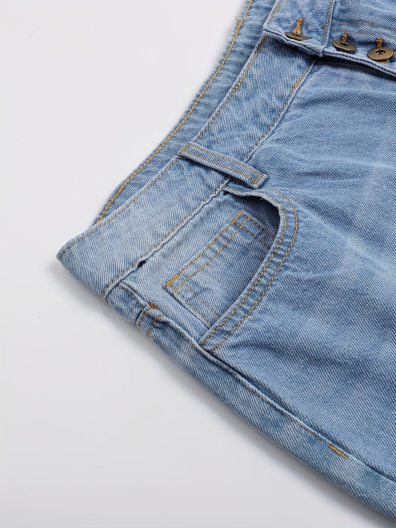 Cut Out Denim Pants