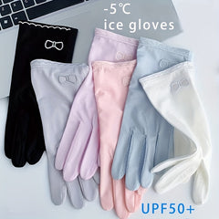 Solid Ice Gloves Thin Quick Drying Sunscreen UV Protection Gloves
