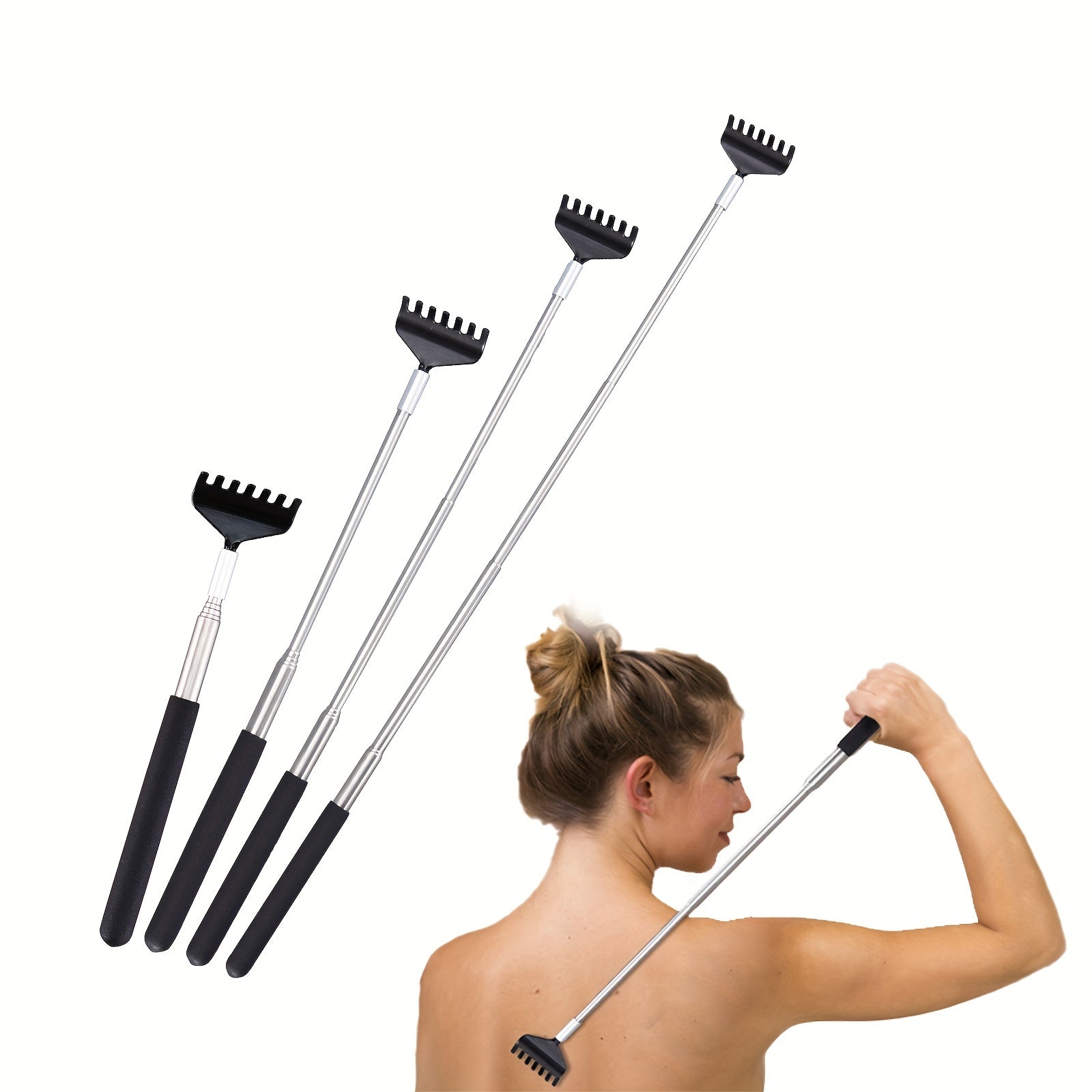 2pcs Back Scraper Retractable Steel Jaws With Gift Packaging