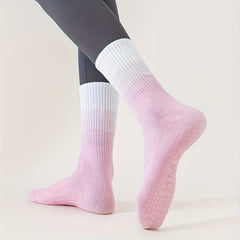 Non-slip Silicone Yoga Socks Ombre Winter Mid-tube Socks