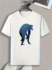 Cartoon Animal Print Men's Sports T-shirt