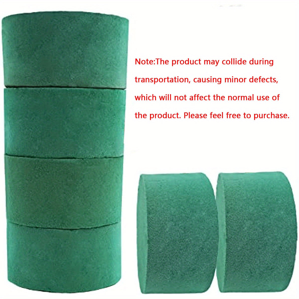 6pcs Round Floral Foam Blocks Green Wet Dry Flower Foam Plant Foam