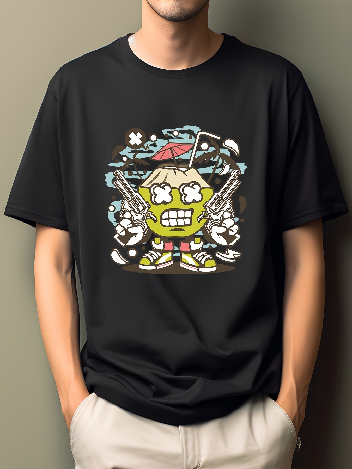 Men's Hip Pop Coconut Print Tee