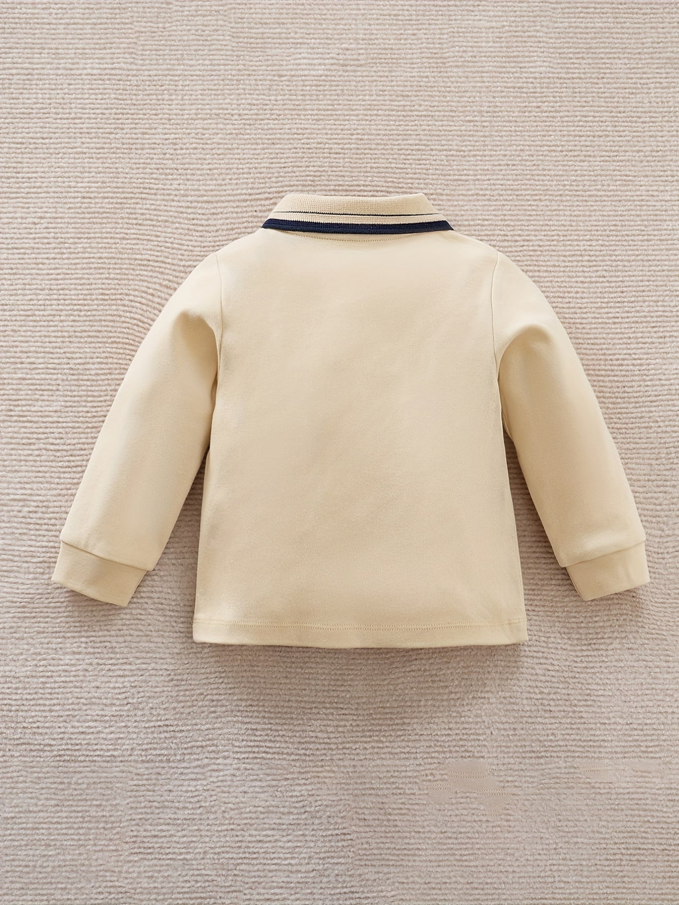 Toddler Baby Boys Lapel Pullover Top Long Sleeve Casual Sweatshirt