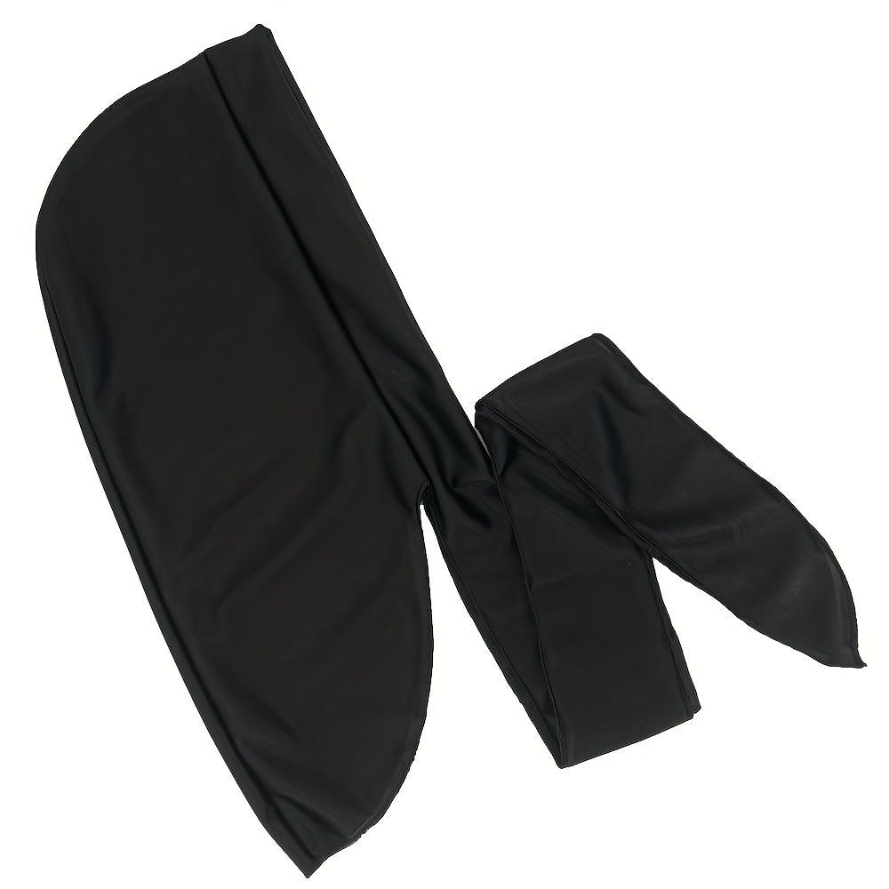 Men's Satin Durag Soft Doo Rag 360 Waves Long Tail Bandana Headcloth