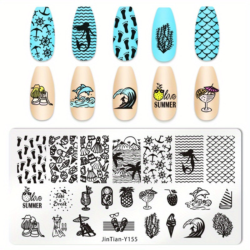 Easter Nail Art Stamping Plates Eggs and Rabbit Designs for DIY Manicures