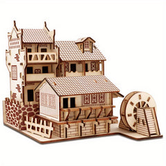 Upgrade Phoenix Ancient Town 3D Model DIY Assembly Wooden Building Toy
