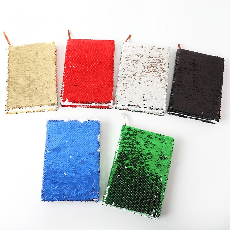 Sequin Flip A6 Notebook Creative Stationery Gift Diary Note Notepad Portable