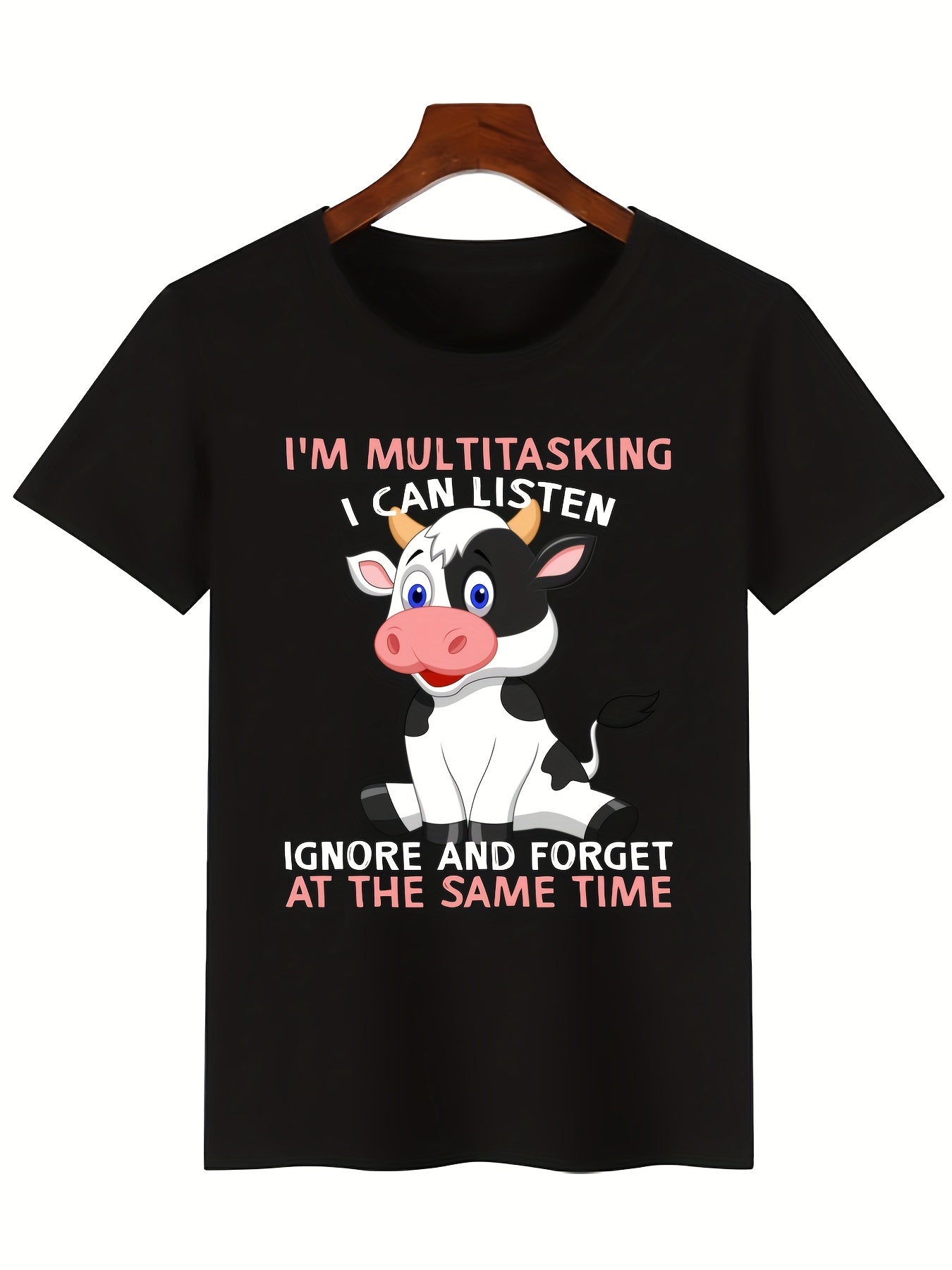 Cow Print Short-Sleeve T-Shirt for Women