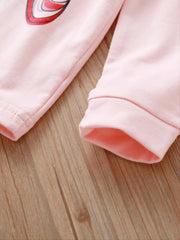 2pcs Girls Unicorn Print Cotton Pajama Sets