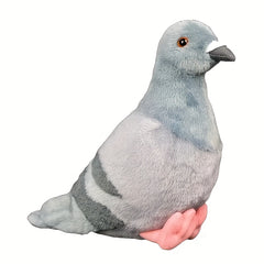 Soft Plush Pigeon Toy Lifelike Stuffed Animal Grey Plumage Gift D
