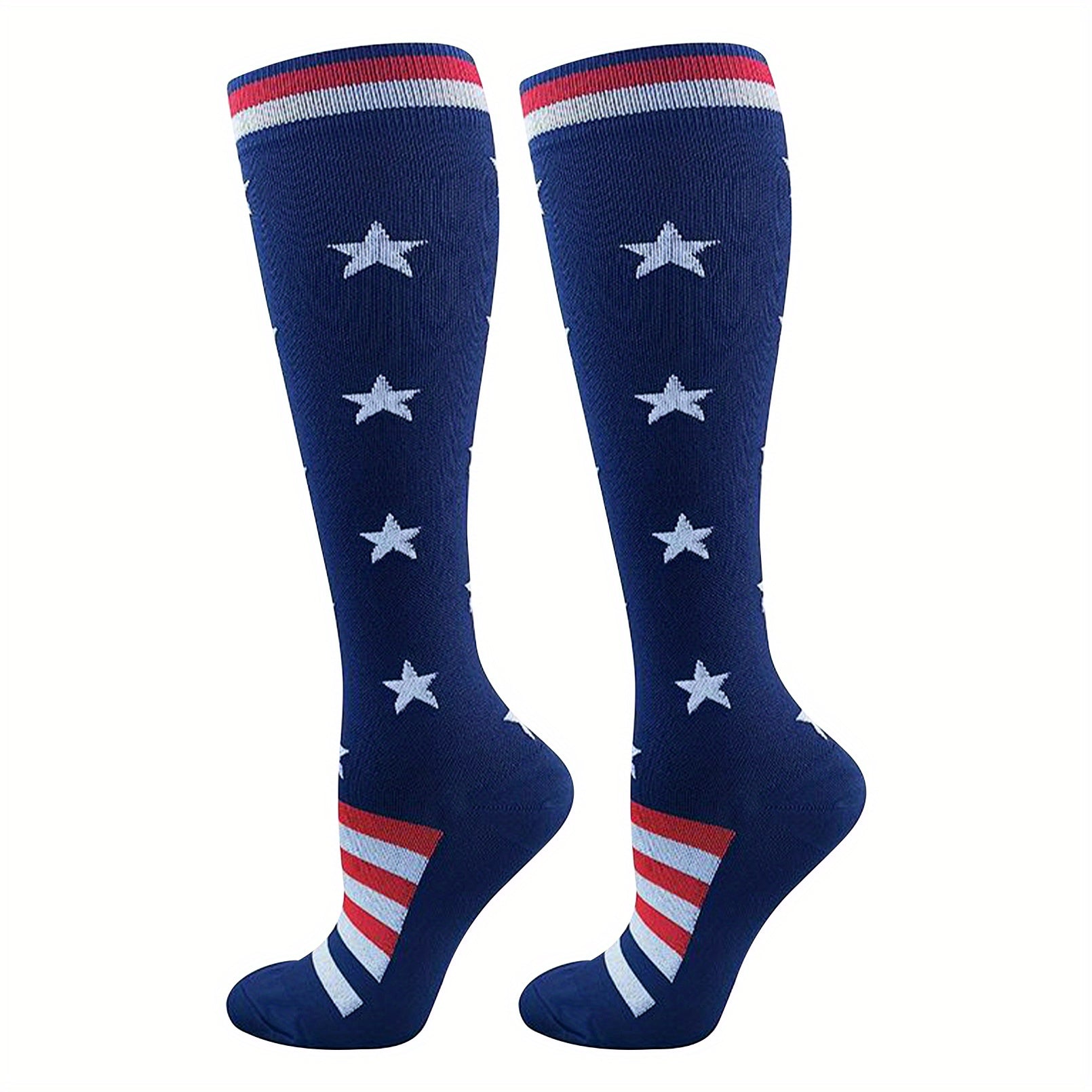 Stretchy Compression Socks for Women - Sports Calf Socks for Cycling & Running