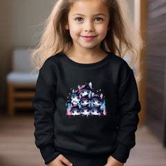 OERYUI Anime Kitty Sweatshirt Casual Kids Pullover