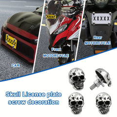 Skull Plate Screw Kit for Cars Trucks Motorcycles