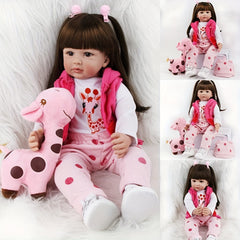 22 inch Reborn Doll with Brown Eyes and Movable Limbs