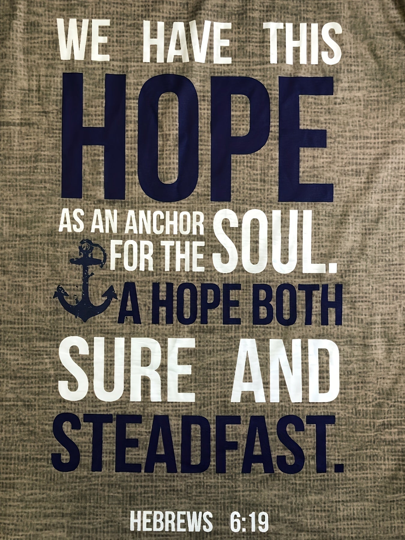 HOPE Pattern Print Men's Short Sleeve T-shirt Graphic Tee Men's Summer Clothes