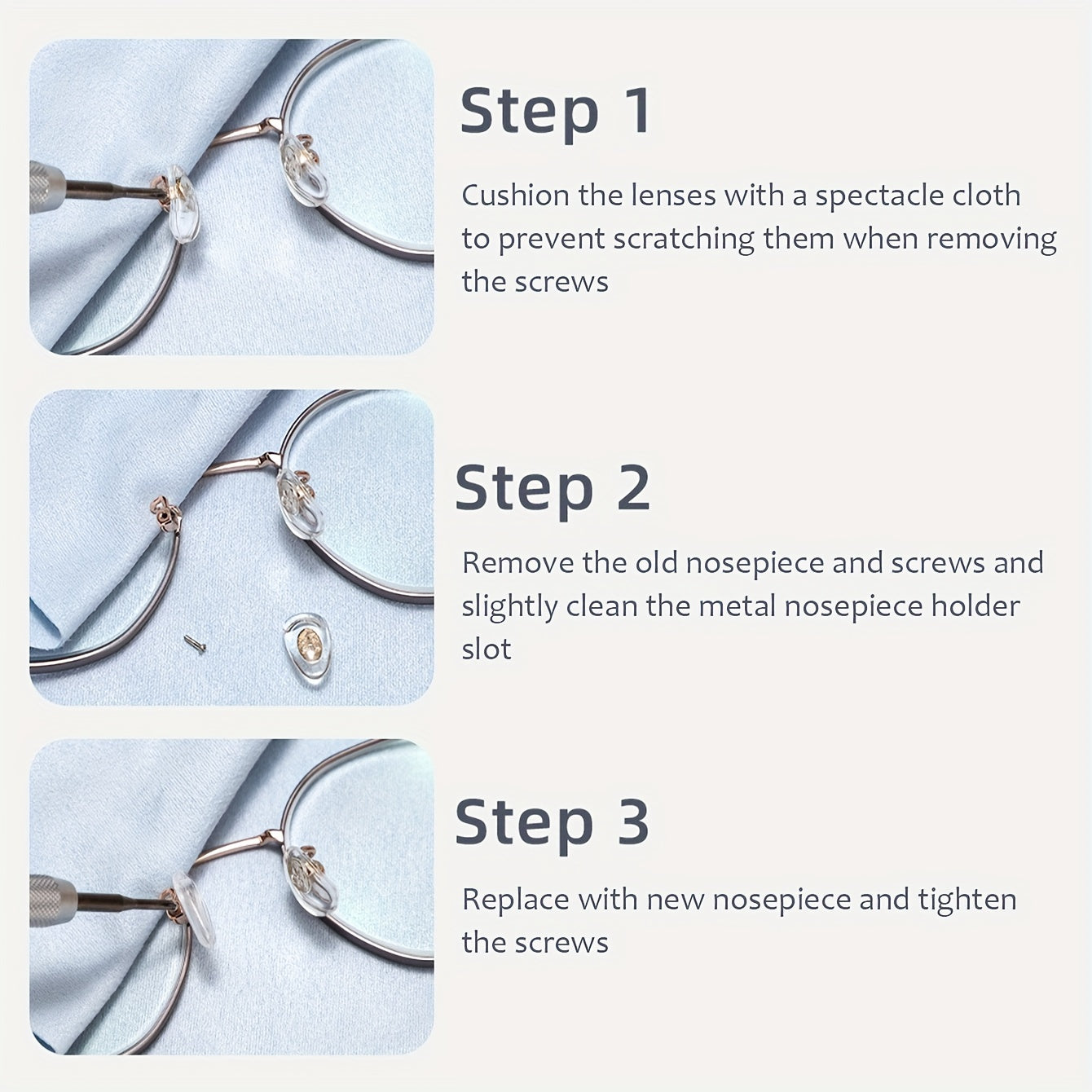 5 Pairs Silicone Air Chamber Eyeglasses Nose Pads Anti Slip Glasses Nose Pad