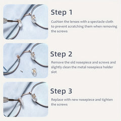 5 Pairs Silicone Air Chamber Eyeglasses Nose Pads Anti Slip Glasses Nose Pad
