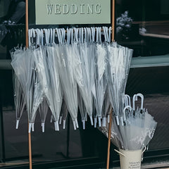 25pcs Bride and Groom Umbrellas Wedding Accessories Bridal Decor Sunshade Cover