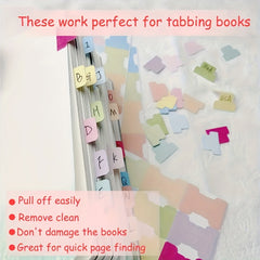 120pcs Sticky Index Tabs Writable Self-adhesive