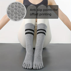 Professional Yoga Socks Anti slip Grips Breathable Stripe Sports Socks
