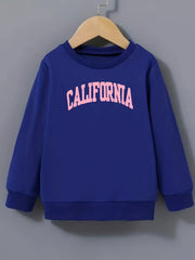 Girls Butterfly Print Long Sleeve Sweatshirt Top Pullovers