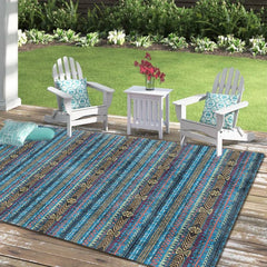 Vintage Moroccan Area Rug Boho Distressed Non-slip TPR Base Soft Polyester Mat