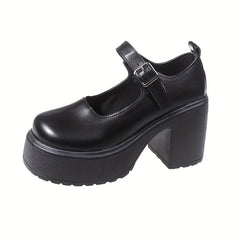 Women's Platform High Heel Mary Jane Pumps