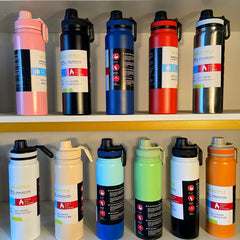 Large Capacity Insulated Water Bottle with Tea Filter, Stainless Steel Leakproof