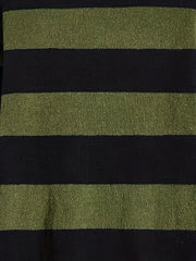 Knitted Stripe Pattern Men's Round Neck Pullover Sweater