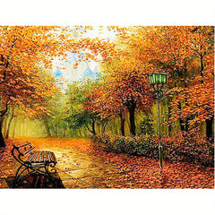 5D DIY Golden Autumn Forest Diamond Painting Kit - Full Drill