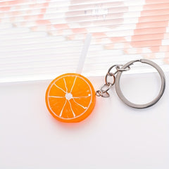 Colorful Orange Lollipop Keychain Pendant for Girls