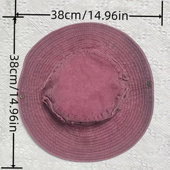 Vintage Washed Cowboy Fisherman Hat Summer Outdoor Big Brim Sun Protection Hat