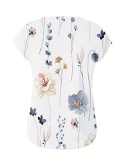 Floral Print V Neck Tank Top for Women