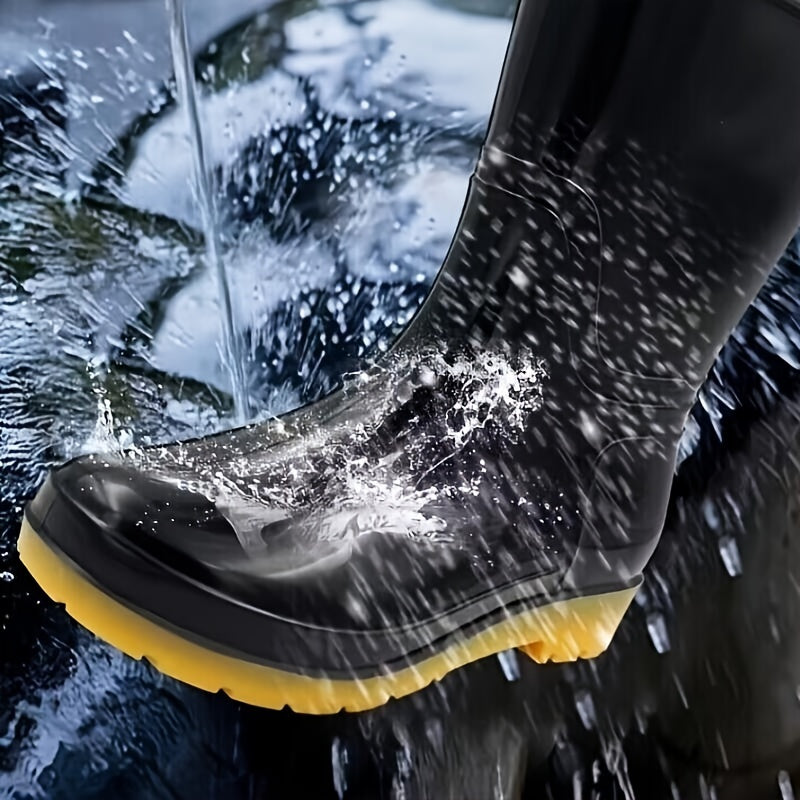 Women's Waterproof Rain Boots Rubber Work Boots Wide Calf Water Shoes