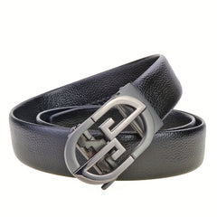 Men's Automatic Buckle Leather Belt for Father Husband Boyfriends